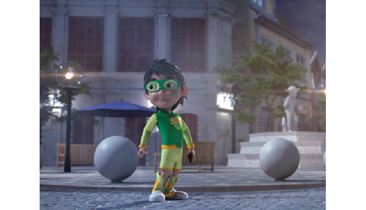 super kid - 3D character design and evvironement